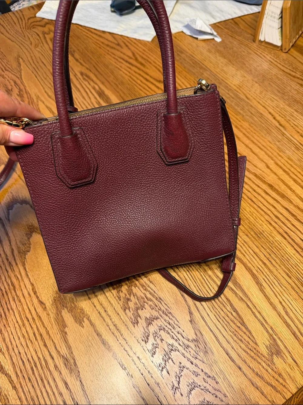 Michael Kors structured pebbled